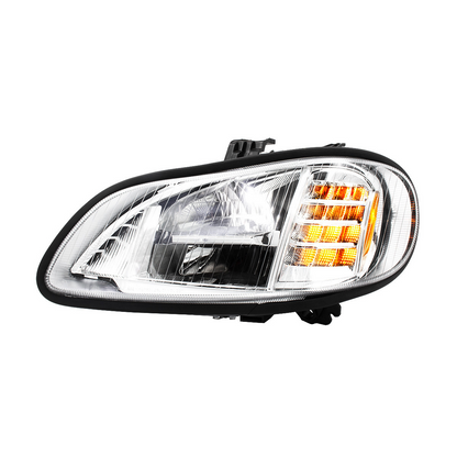 Bundle (2pcs): Chrome High Power Full LED Headlight For 2003-2024 Freightliner M2-Driver; Chrome High Power Full LED Headlight For 2003-2024 Freightliner M2-Passenger