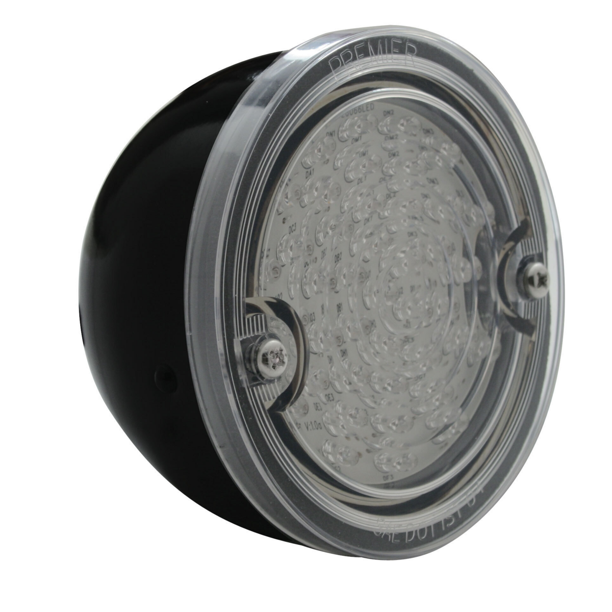 LED Tail Light Assembly With Black Housing For 1960-66 Chevy & GMC Stepside Truck, Clear Lens