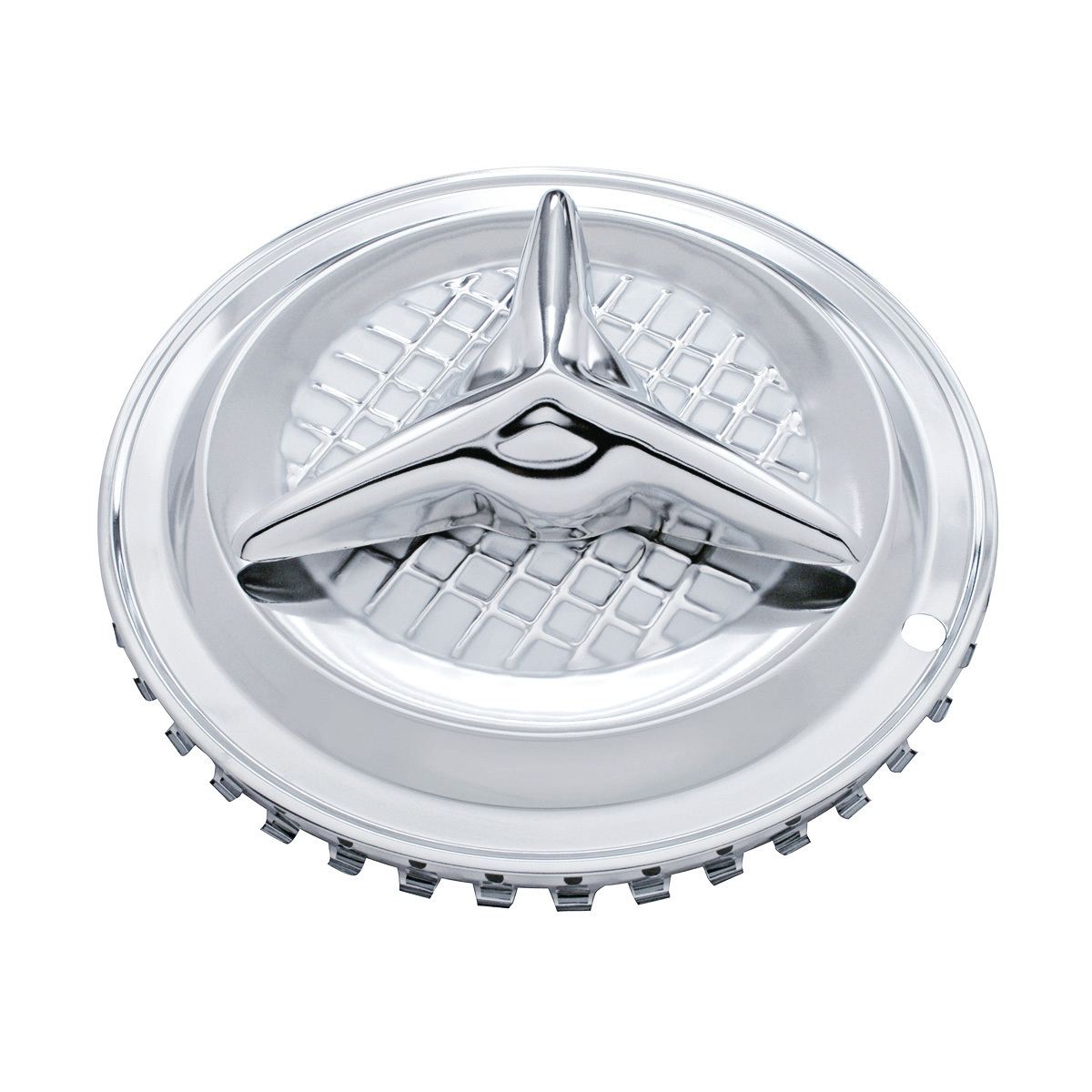 15" Chrome 3-Bar Fiesta Style Hubcaps (4/Set)