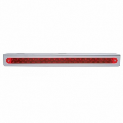 12-3/4" Stainless Light Bracket With 19 LED 12" Light Bar - Red LED/Red Lens