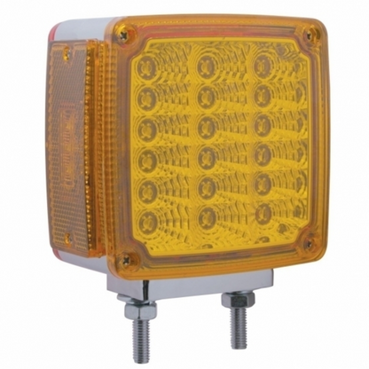 39 LED Reflector Double Face Turn Signal Light (Passenger) - Amber & Red LED/Amber & Red Lens