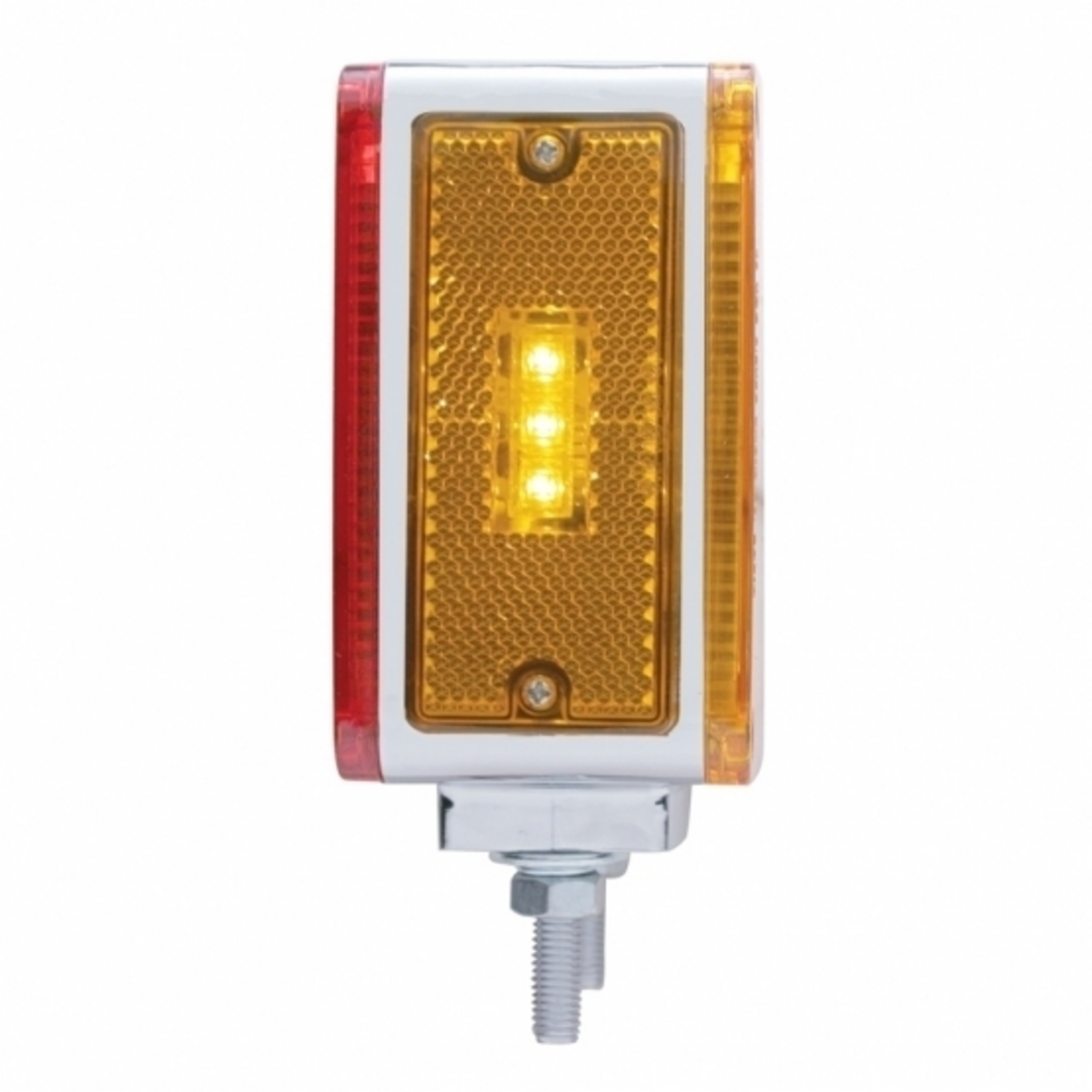 39 LED Reflector Double Face Turn Signal Light (Passenger) - Amber & Red LED/Amber & Red Lens