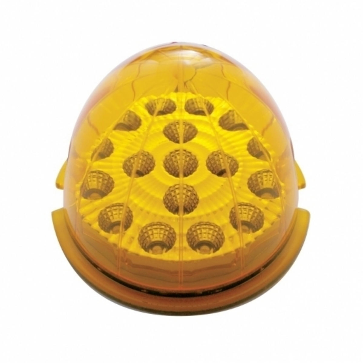 Fog Light Cover With 17 Amber LED Clear Style Reflector Light For 2007-17 KW T660- Driver -Amber Lens