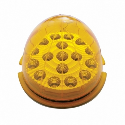 Fog Light Cover With 17 Amber LED Clear Style Reflector Light For 2007-17 KW T660- Driver -Amber Lens