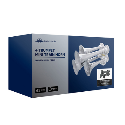 4 Trumpet Mini Train Horn-Chrome