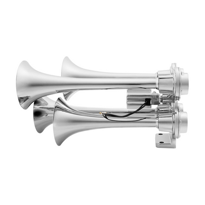 4 Trumpet Mini Train Horn-Chrome