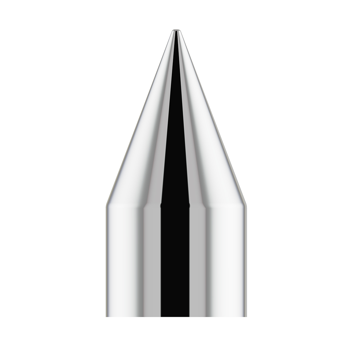 9/16" x 1-1/2" Chrome Plastic Spike Nut Covers - Push-On (10-Pack)