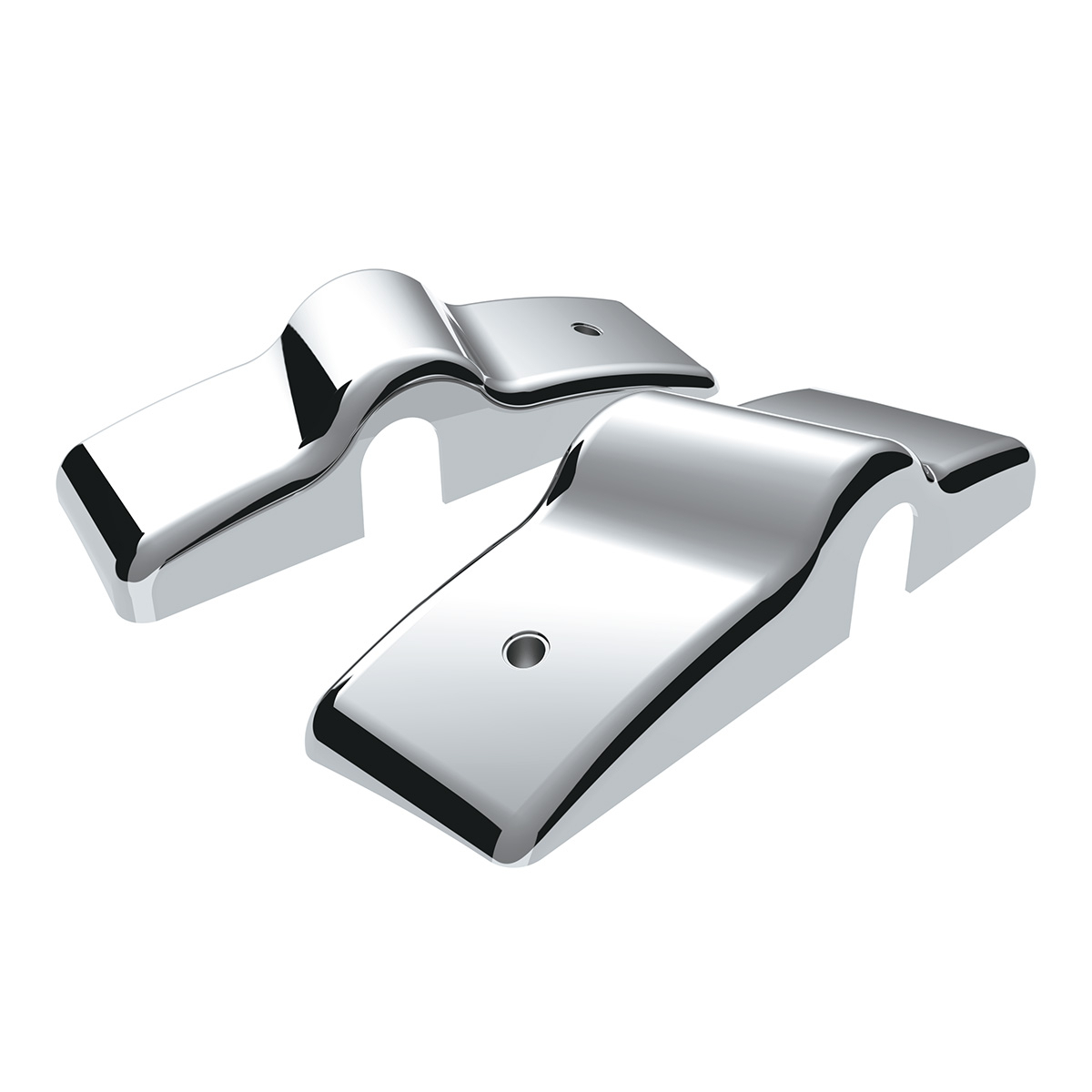 Chrome Plastic Bottom Mirror Post Cover Set For 1996-2010 Freightliner Century (Pair)