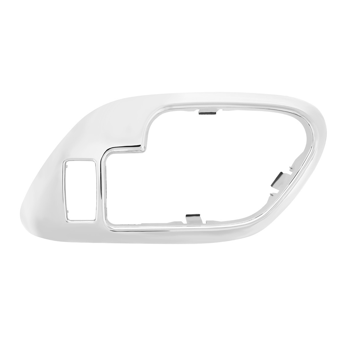 Chrome Plastic Interior Door Handle Bezel With Door Lock Hole For 1995-2000 Chevrolet/GMC Truck-L/H