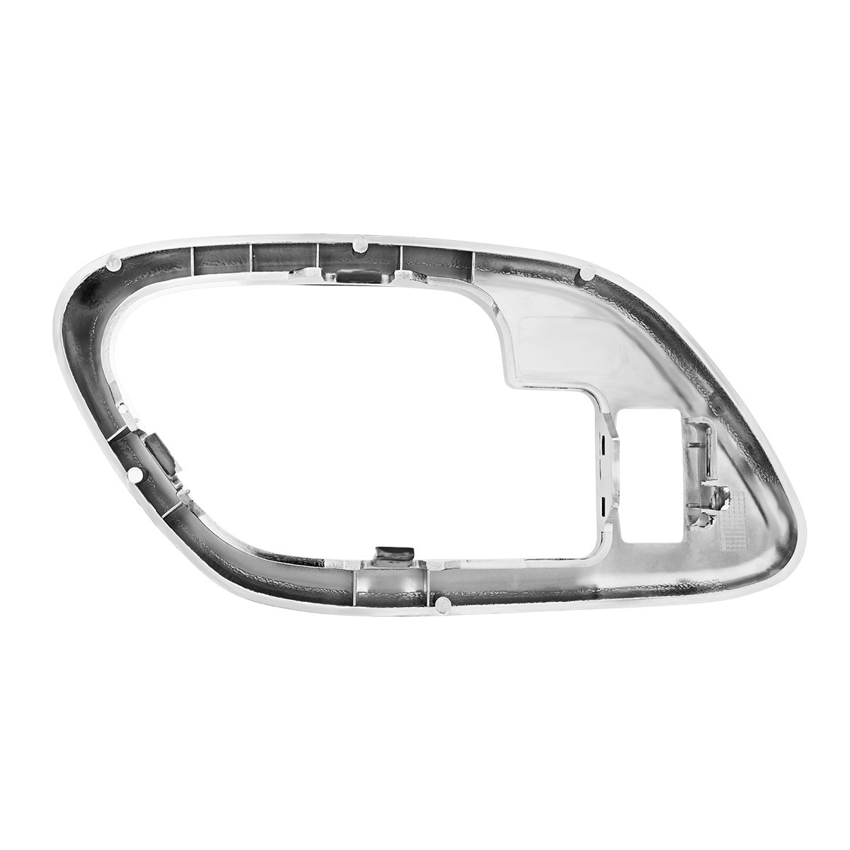 Chrome Plastic Interior Door Handle Bezel With Door Lock Hole For 1995-2000 Chevrolet/GMC Truck-L/H