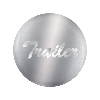 "Trailer" Chrome Aluminum Screw-On Air Valve Knob With Multi Color Glossy Sticker