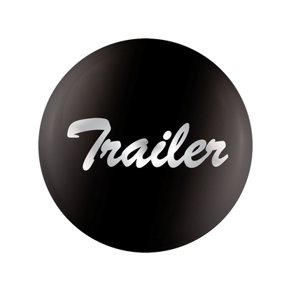 "Trailer" Chrome Aluminum Screw-On Air Valve Knob With Multi Color Glossy Sticker
