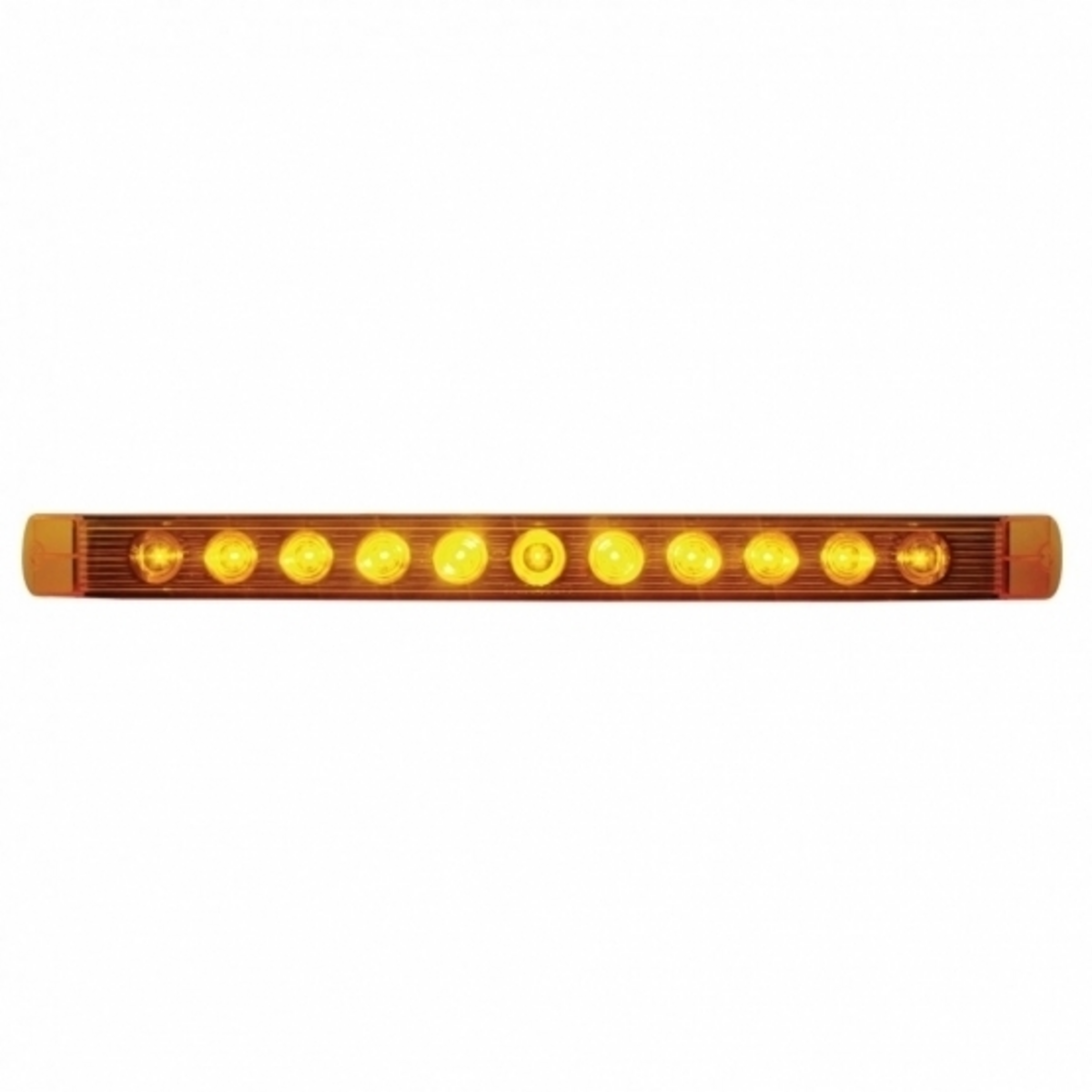 11 LED 17" Turn Signal Light Bar - Amber LED/Amber Lens (Bulk)