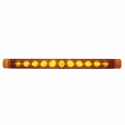 11 LED 17" Turn Signal Light Bar - Amber LED/Amber Lens (Bulk)