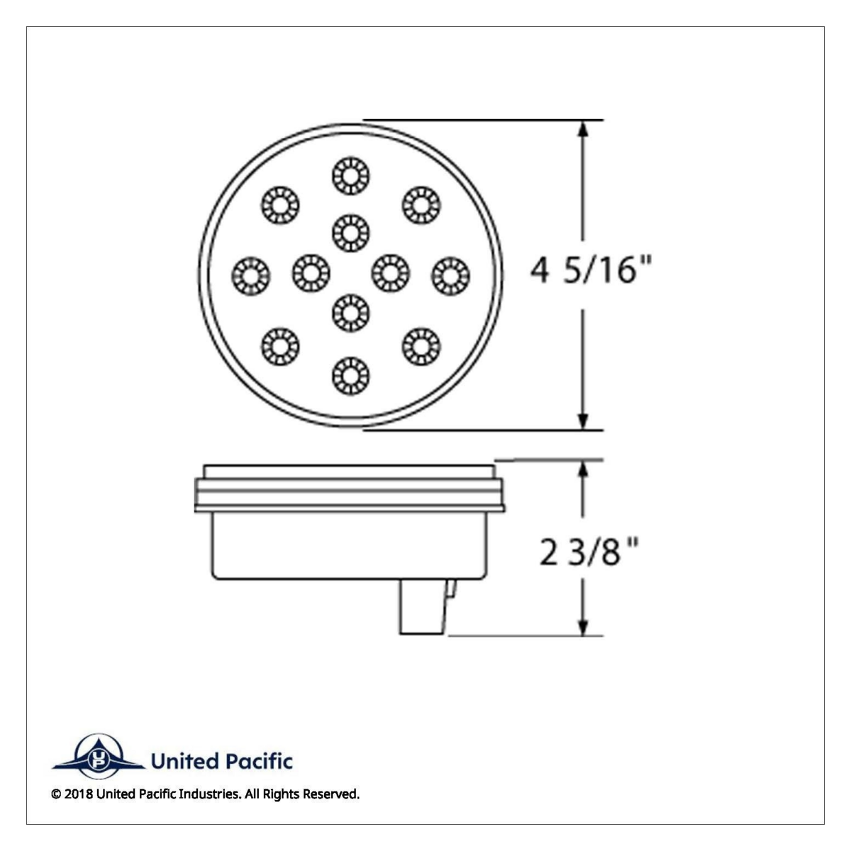 12 LED 4" Round Reflector Light (Stop, Turn & Tail) - Red LED/Red Lens (Bulk)