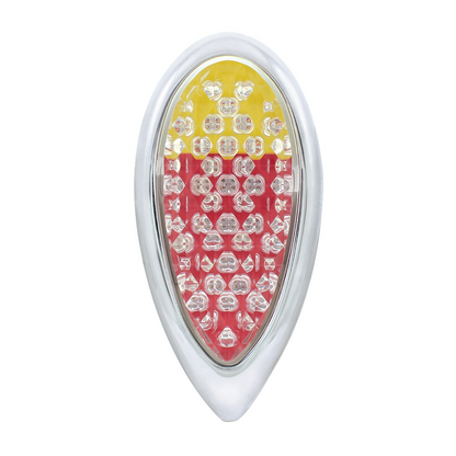 51 LED Tail Light With Chrome Flush Mount Bezel For 1938-39 Ford Car-Clear Lens