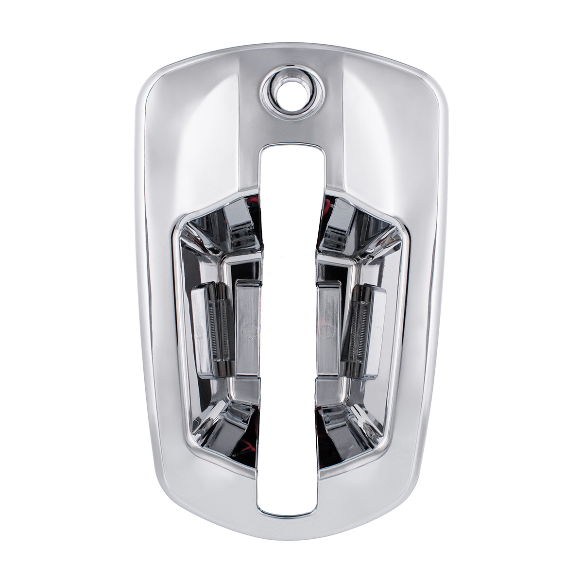 6 LED Chrome Door Handle Cover For 2018-2026 Freightliner Cascadia - Passenger, White LED