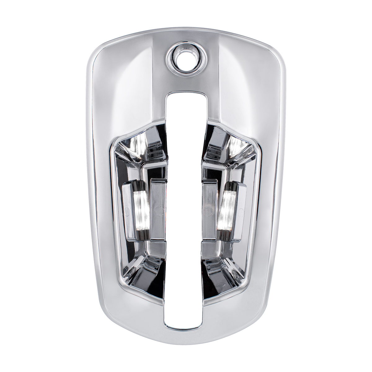 6 LED Chrome Door Handle Cover For 2018-2026 Freightliner Cascadia - Passenger, White LED