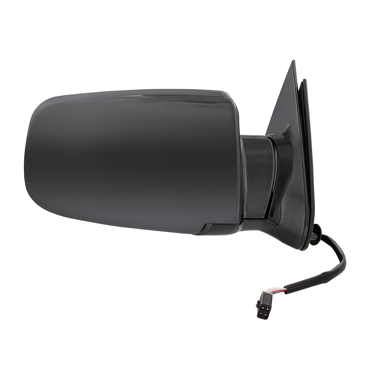 Black Door Mirror For 1988-2000 Chevy & GMC Truck - R/H (Power, Foldable)