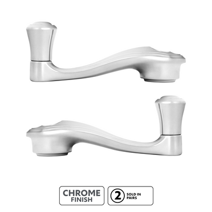 Chrome Window Crank Handle & Polished Stainless Door Handle Escutcheon Kit for 1932-1934 Ford Truck