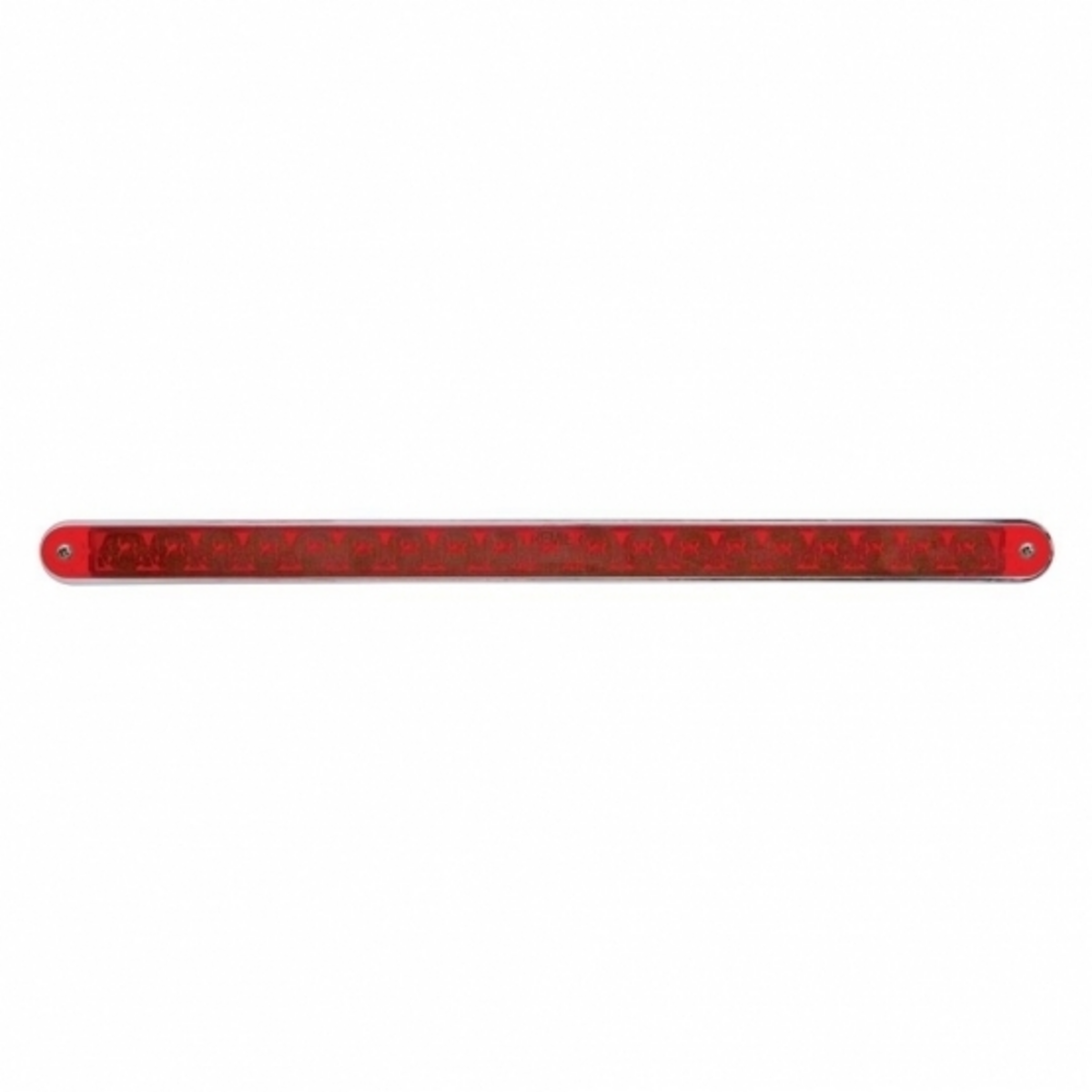 19 LED 12" Reflector Light Bar With Bezel (Stop, Turn & Tail) - Red LED/Red Lens