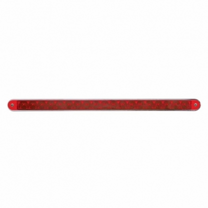 19 LED 12" Reflector Light Bar With Bezel (Stop, Turn & Tail) - Red LED/Red Lens