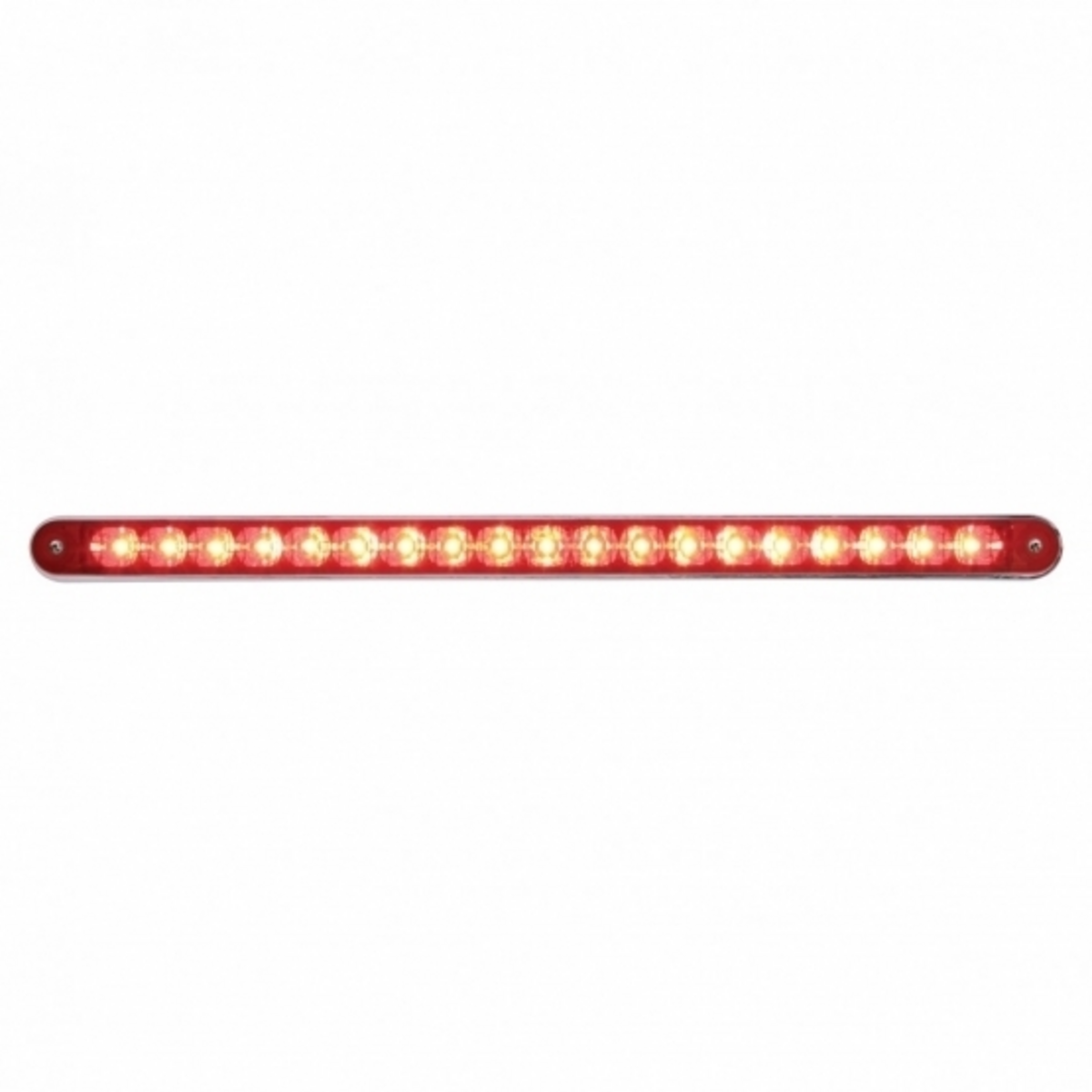 19 LED 12" Reflector Light Bar With Bezel (Stop, Turn & Tail) - Red LED/Red Lens