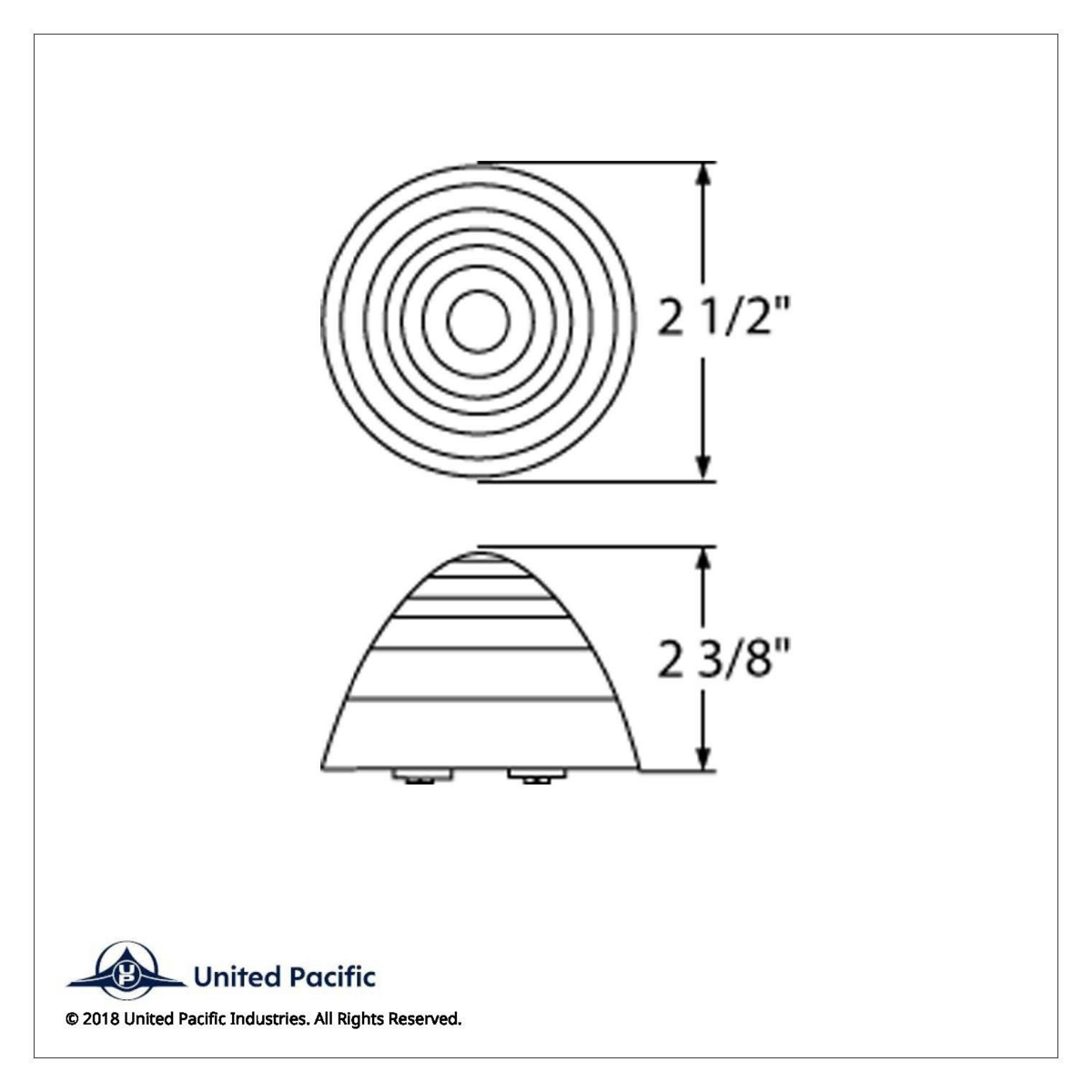 13 LED 2.5" Round Beehive Light (Clearance/Marker) - Red LED/Red Lens (Bulk)