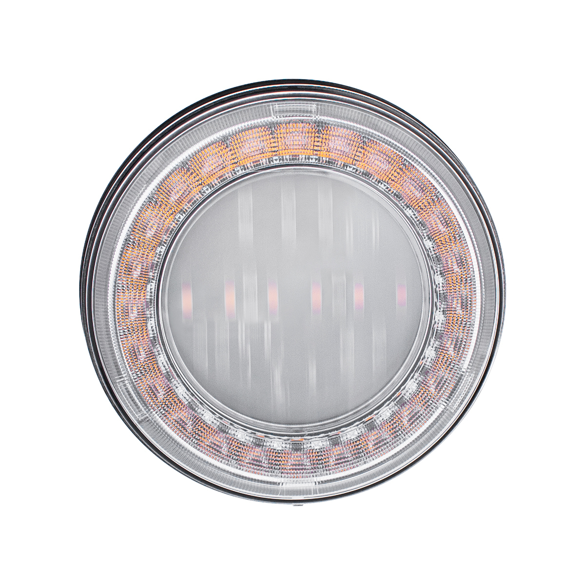 30 LED 4" Round Lumos Light I-Series (Turn Signal) - Amber LED/Clear Lens
