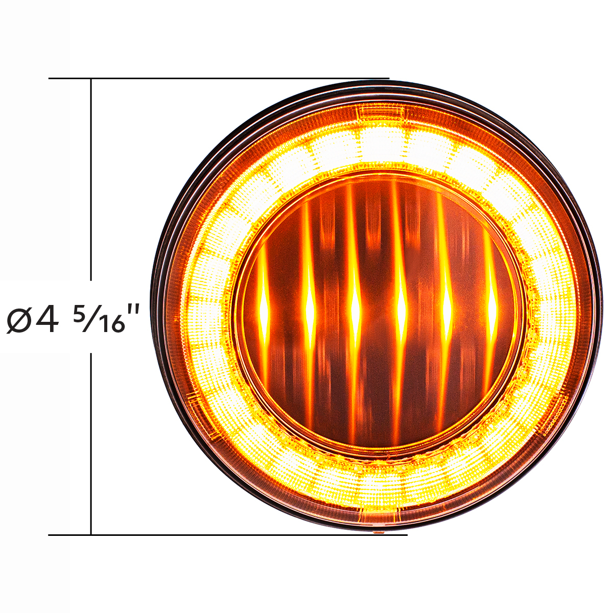30 LED 4" Round Lumos Light I-Series (Turn Signal) - Amber LED/Clear Lens