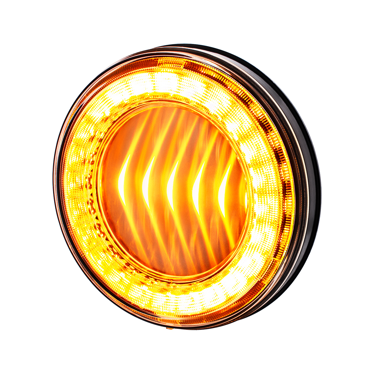 30 LED 4" Round Lumos Light I-Series (Turn Signal) - Amber LED/Clear Lens