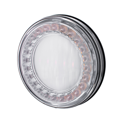 30 LED 4" Round Lumos Light I-Series (Turn Signal) - Amber LED/Clear Lens