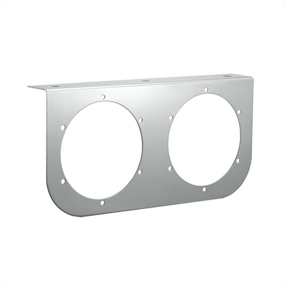 Stainless Light Bracket With 2X 4" Light Cutouts