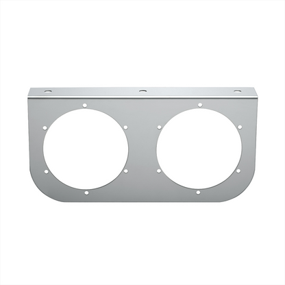 Stainless Light Bracket With 2X 4" Light Cutouts