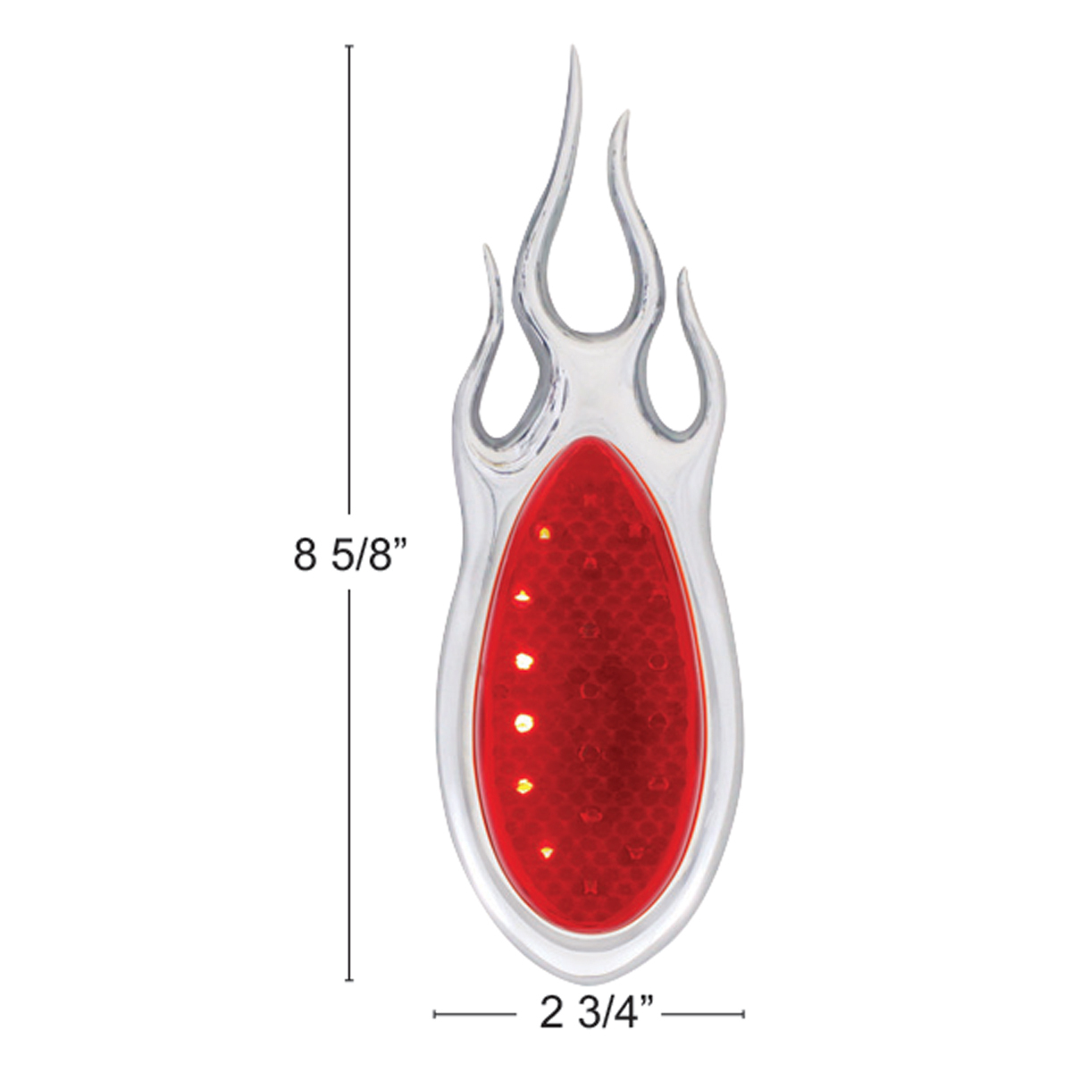 1938-39 Ford Car Style LED Sequential Tail Light With Chrome Flush Mount Flame Bezel