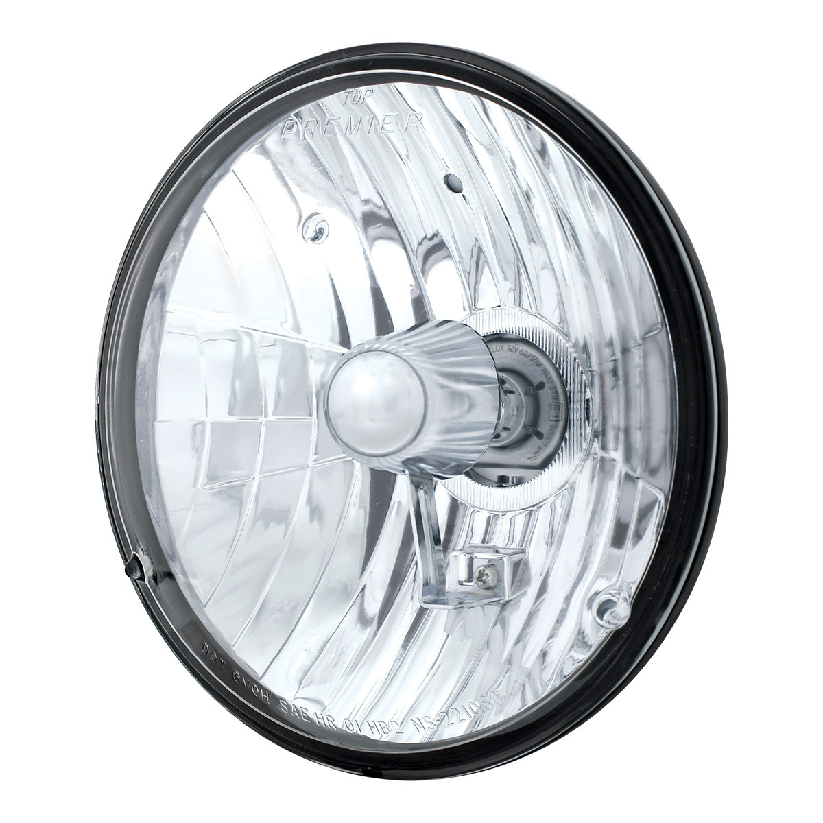 7" Crystal Headlight, Glass Lens
