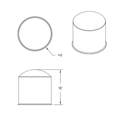 Rear Axle/Hub High Hat Only - Stainless