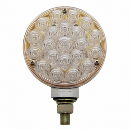 21 LED Single Face Turn Signal Light - Amber LED/Clear Lens