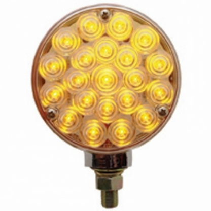 21 LED Single Face Turn Signal Light - Amber LED/Clear Lens