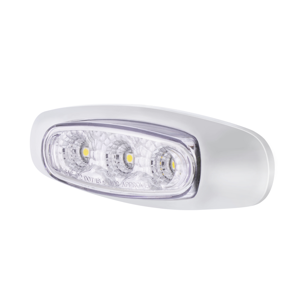 5 LED Reflector Auxiliary/Utility Light With Side Ditch Light -White LED/Clear Lens (Card)