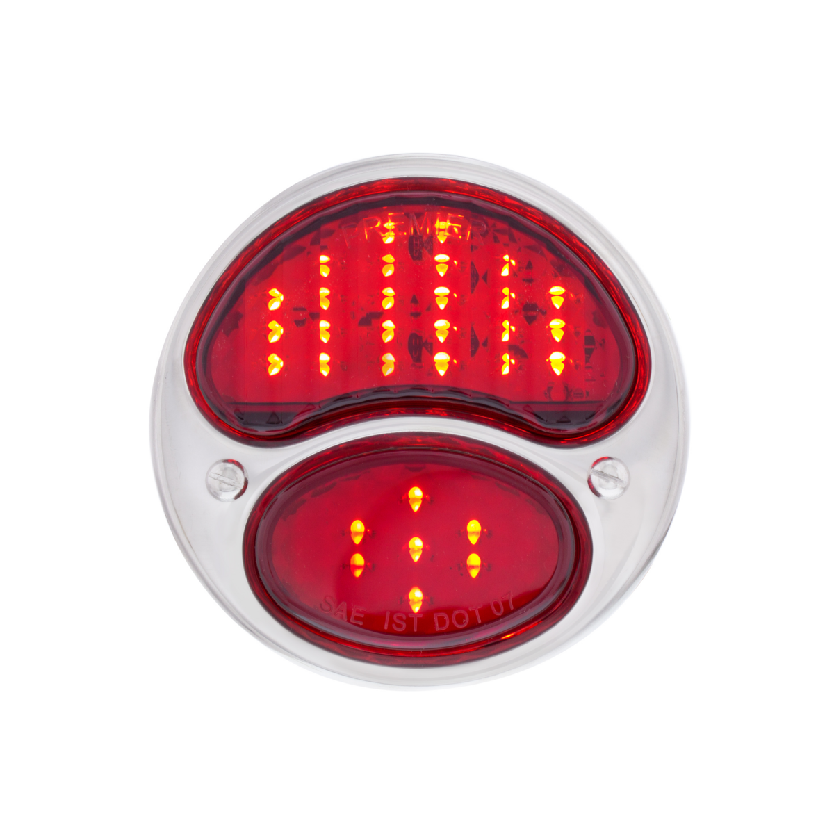31 LED Sequential Tail Light Assembly With SS Housing & Rim For 1928-31 Ford Car - R/H