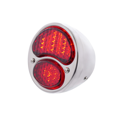 31 LED Sequential Tail Light Assembly With SS Housing & Rim For 1928-31 Ford Car - R/H