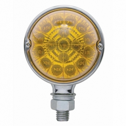 17 LED Dual Function Reflector Single Face Light - Amber LED/Amber Lens