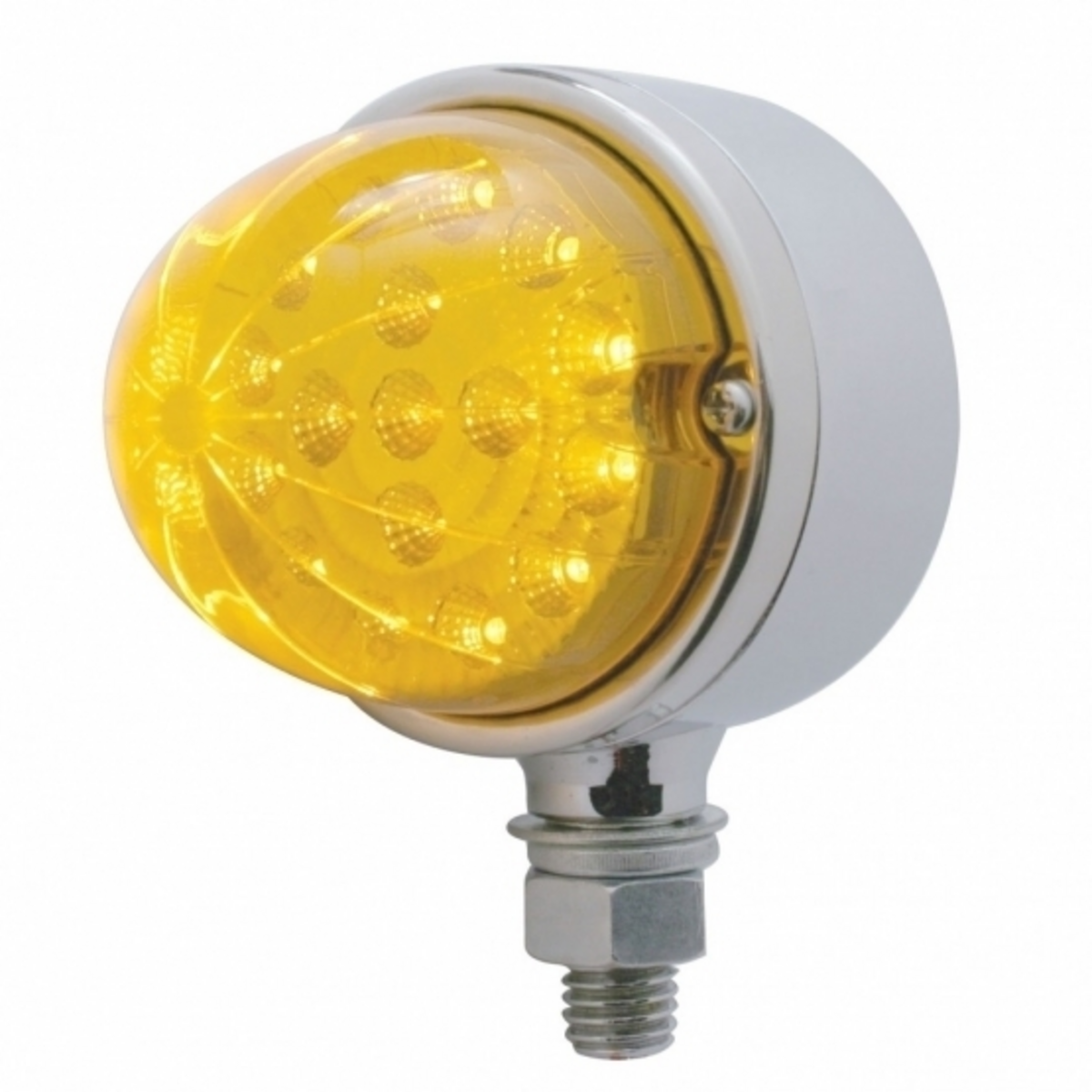 17 LED Dual Function Reflector Single Face Light - Amber LED/Amber Lens