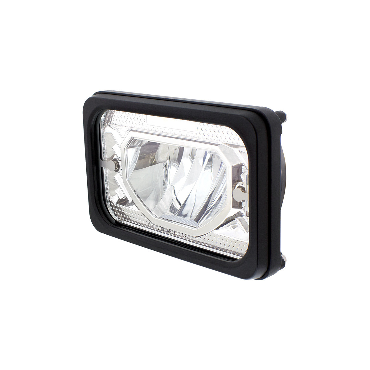ULTRALIT - Heated 4" X 6" LED Headlight With Glass Lens & Aluminum Housing - Low Beam - Chrome