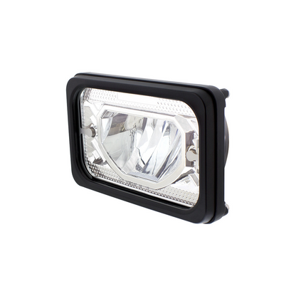 ULTRALIT - Heated 4" X 6" LED Headlight With Glass Lens & Aluminum Housing - Low Beam - Chrome