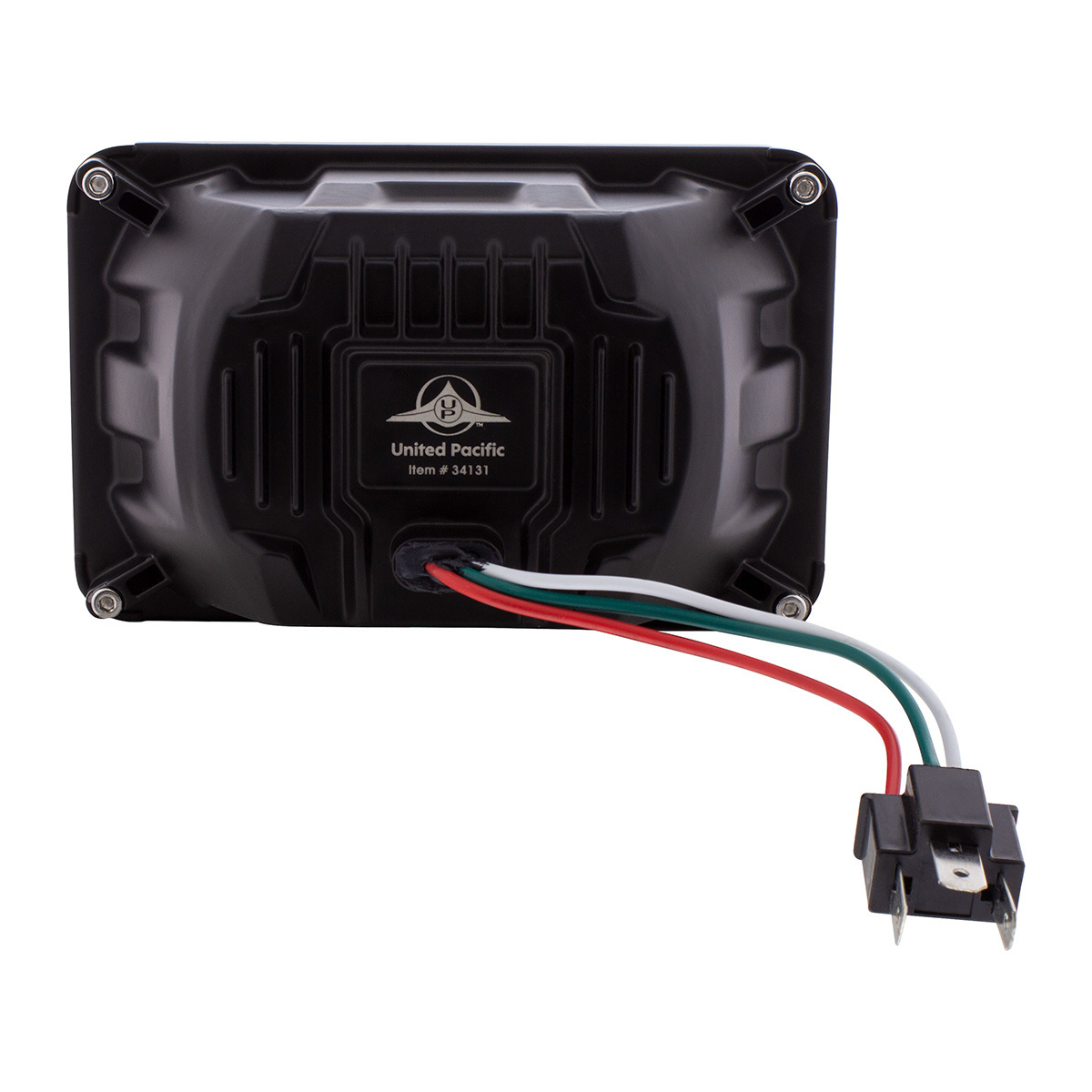 ULTRALIT - Heated 4" X 6" LED Headlight With Glass Lens & Aluminum Housing - Low Beam - Chrome