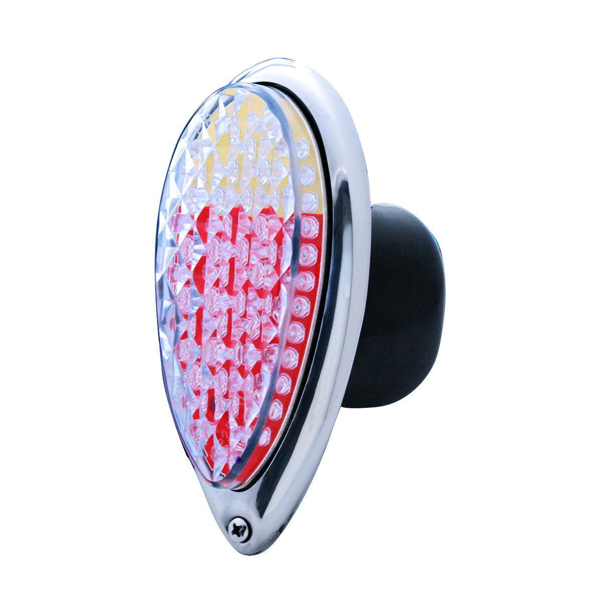 37 LED Tail Light With Stainless Steel Bezel For 1938-39 Ford Car