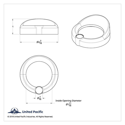 Signature Series Freightliner Small Gauge Cover With Visor - Indented