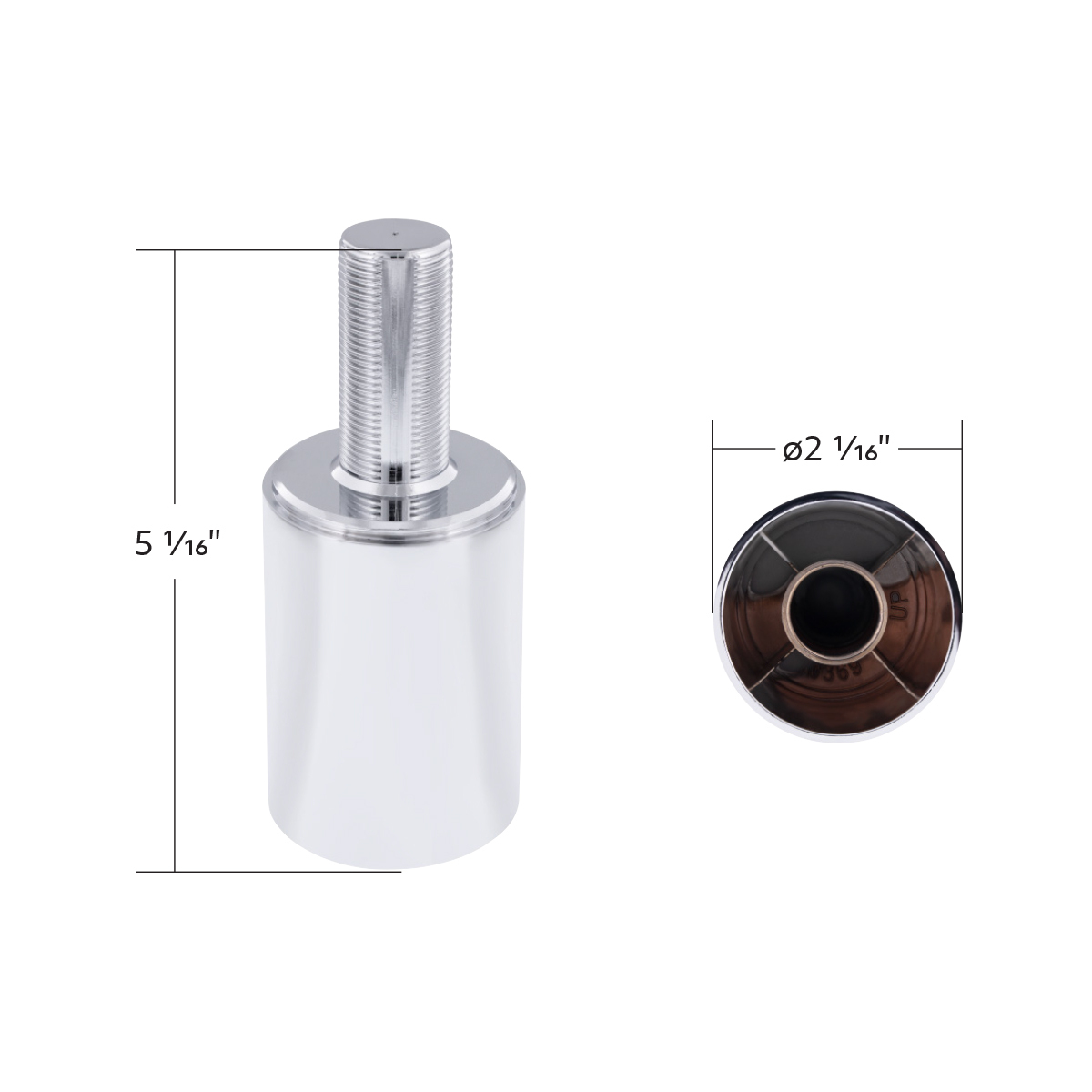 Chrome Plastic 33mm Thread-On Extension (Bulk)